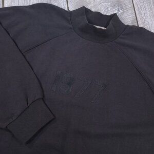 Essentials Fear Of God Sweatshirt Womens XL Black Fade 3/4 Sleeve Oversized Mock